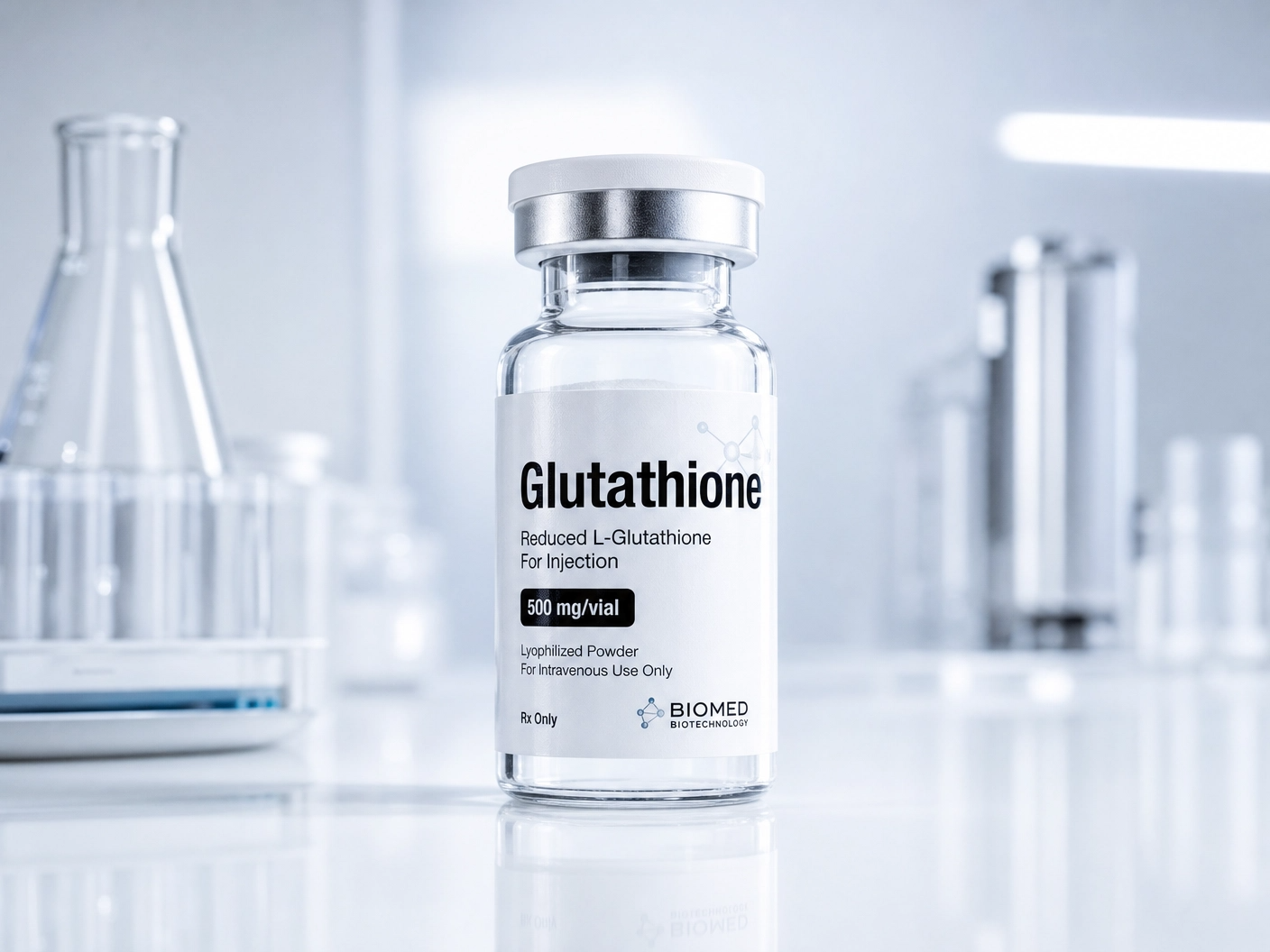 Glutathione, 600 मि.ग्रा., शीशी में लायोफ़िलाइज़्ड पाउडर — CIT Biotechnology
